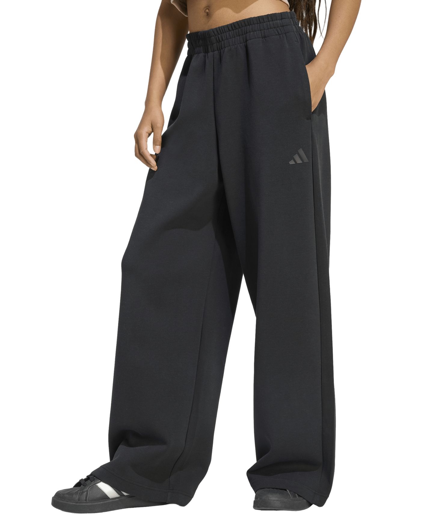 Женские брюки adidas Straight Soft Lux Sportswear, цвет: Чёрный — фото 1
