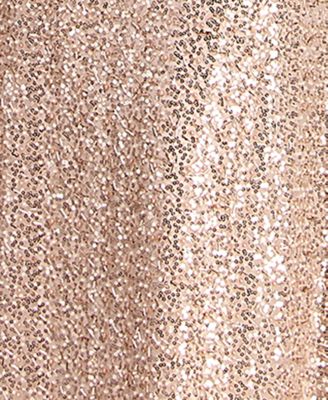 Juniors' Sequin Scoop Neck Gown