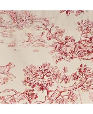 Victorian Provance 100% Cotton Rod Pocket Lined  Window Valance 50" x 15" Red