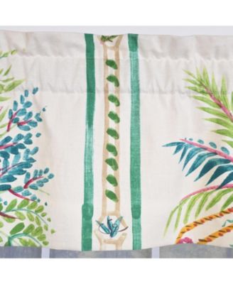 Felicity Tailored 100% Cotton Rod Pocket Lined  Window Valance 50" x 15" Multi