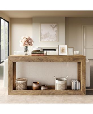 63-Inch Narrow Console Table, Long Couch Table Behind Sofa, Modern Entryway Table for Hallway, Living Room, Entrance, Foyer