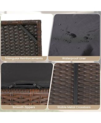 Patio Cushion Storage Bin with Waterproof Inner Liner