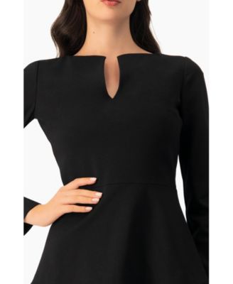 Women's Straight Blouse with Back Zipper