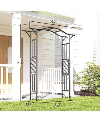 Garden Arch, Garden Arch Trellis with Extended Top,