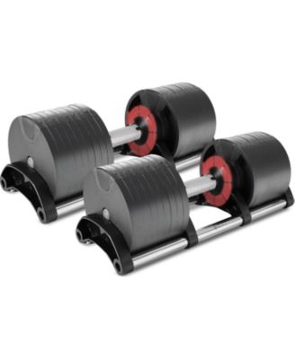 Adjustable Dumbbell, 9-in-1 Weight Options Fitness Equipment with Anti-Slip Metal Handle
