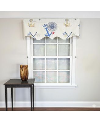 Ralph Lauren Navigator Regal 100% Cotton Rod Pocket Lined  Window Valance 50" x 17" Off White