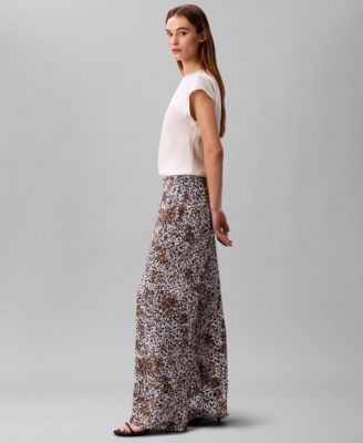 Women's Textured Print Pull-On Pants