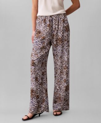 Women's Textured Print Pull-On Pants