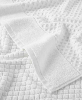 Quick-Drying Cotton Diamond Waffle Textured 2-Piece Oversized Bath Sheet, 68" x 35"