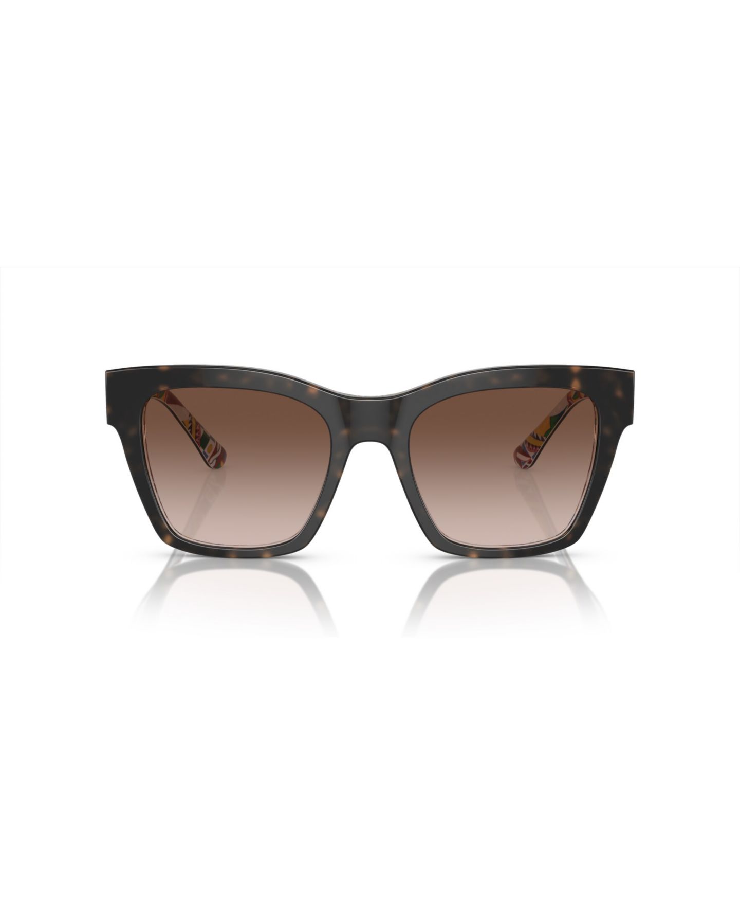 Женские квадратные солнцезащитные очки Dolce&Gabbana DG4384, цвет: Гавана белый — фото 2