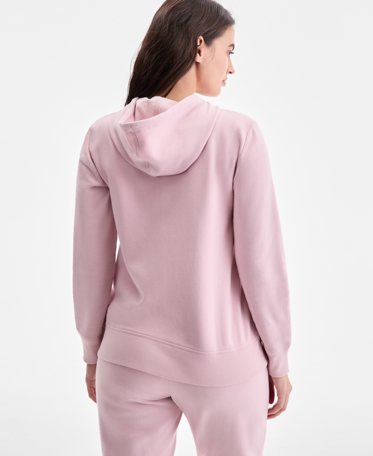 Id Ideology Women's Relaxed Zip-Front Long-Sleeve Fleece Hoodie