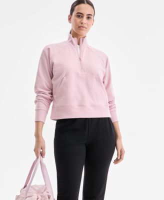 Women's Solid Fleece Quarter-Zip Sweatshirt