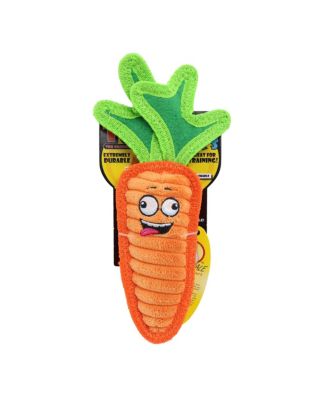 Funny Food Jr Carrot, Durable Plush Squeaky Dog Toy