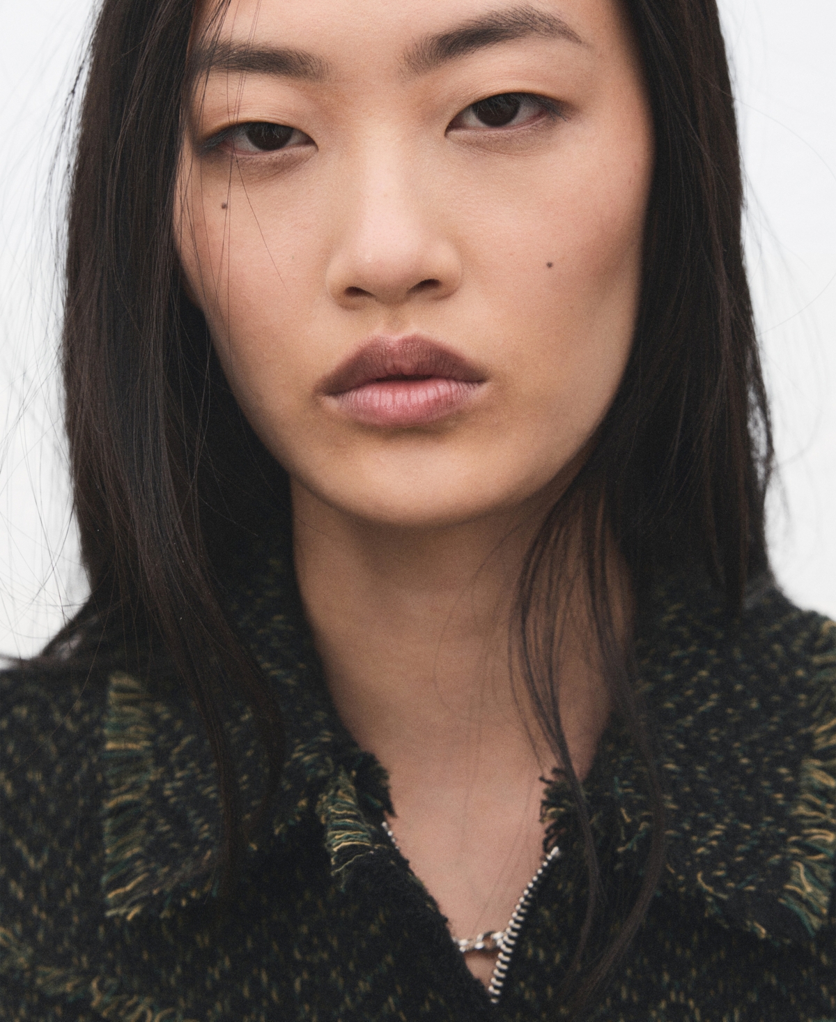 Mango Women's Lapel Collar Tweed Jacket