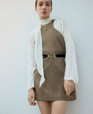 Women's Houndstooth Wool-Blend Dress