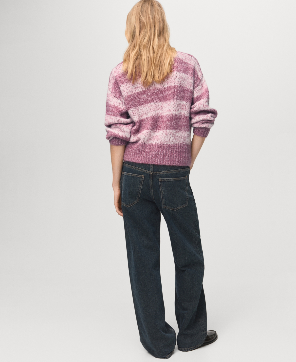 Mango Women's Oversized Striped Sweater