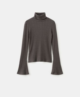 Women's Flared Sleeves Turtleneck Sweater