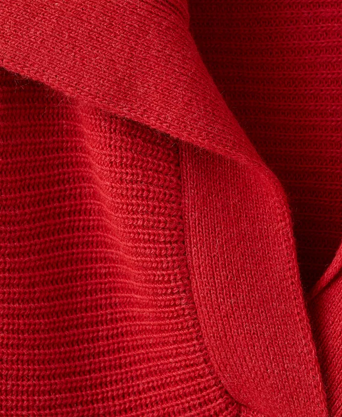 Women's Polo-Neck Ribbed Sweater - thumbnail 2