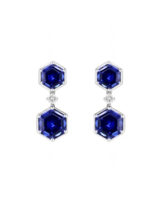 Amethyst (3.5 ct. t.w.) and Lab-Grown White Sapphire (0.06 ct. t.w.) Earrings in Sterling Silver (Also Available in Multi-Stones)