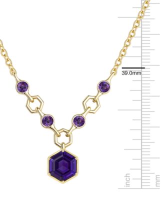 Amethyst (2.5 ct. t.w.) Hexagon Pendant Necklace in Sterling Silver (Also Available in Multi-Stones)