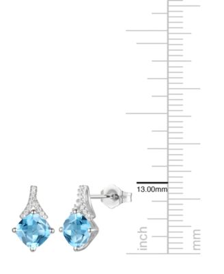 2-Pc. Amethyst (3.2 ct. t.w.) and Lab-Grown White Sapphire (0.18 ct. t.w.) Earrings and Pendant Set in 14k Gold Over Sterling Silver (Also Available in Other Gemstones)