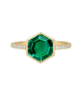Amethyst (2 ct. t.w.) and Lab-Grown White Sapphire (0.01 ct. t.w.) Ring in 14k Gold Over Sterling Silver (Also Available in Multi-Stones)