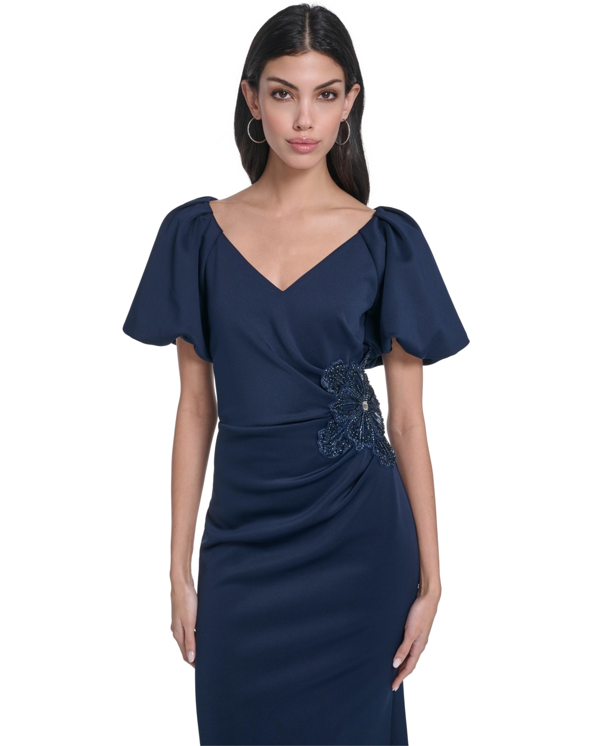 Eliza J Petite V-Neck Ball Gown