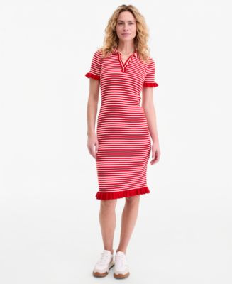 On 34th Women's Ruffle-Trim Knit Midi Sweater Dress, Macy's