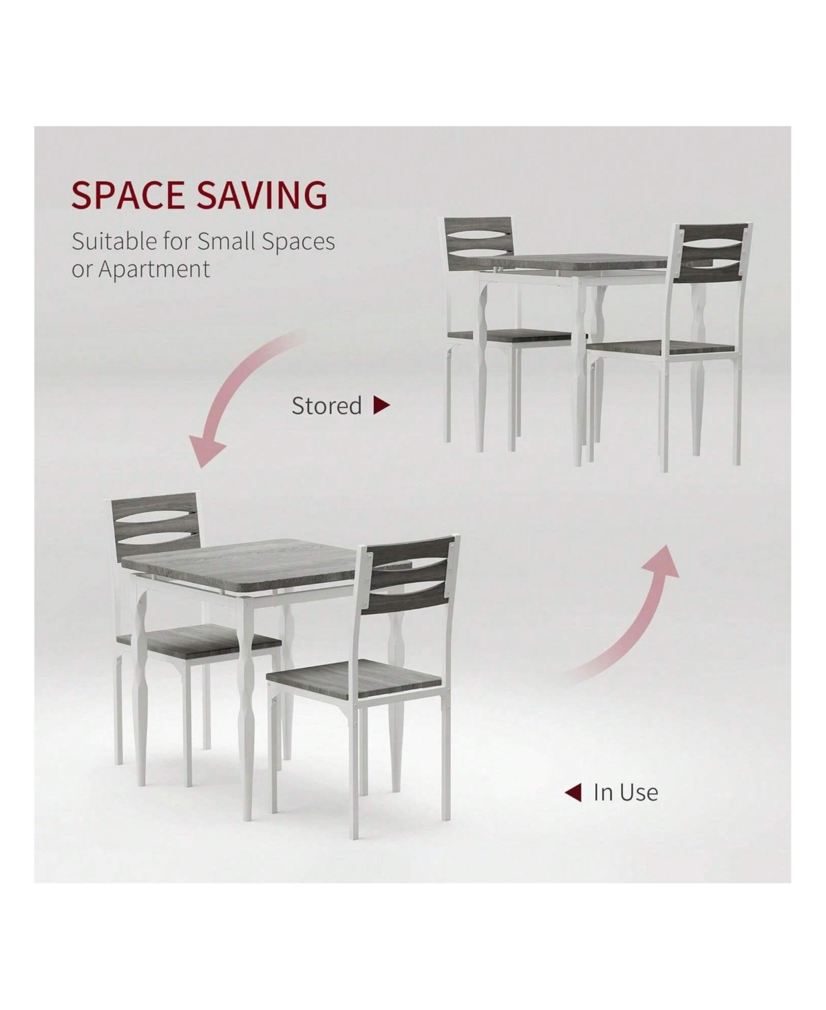 Gaomon Kitchen Table Home Dining Table Set For 2 Dining Table And Chairs Set Of 2 3 Piece Dining Table Set