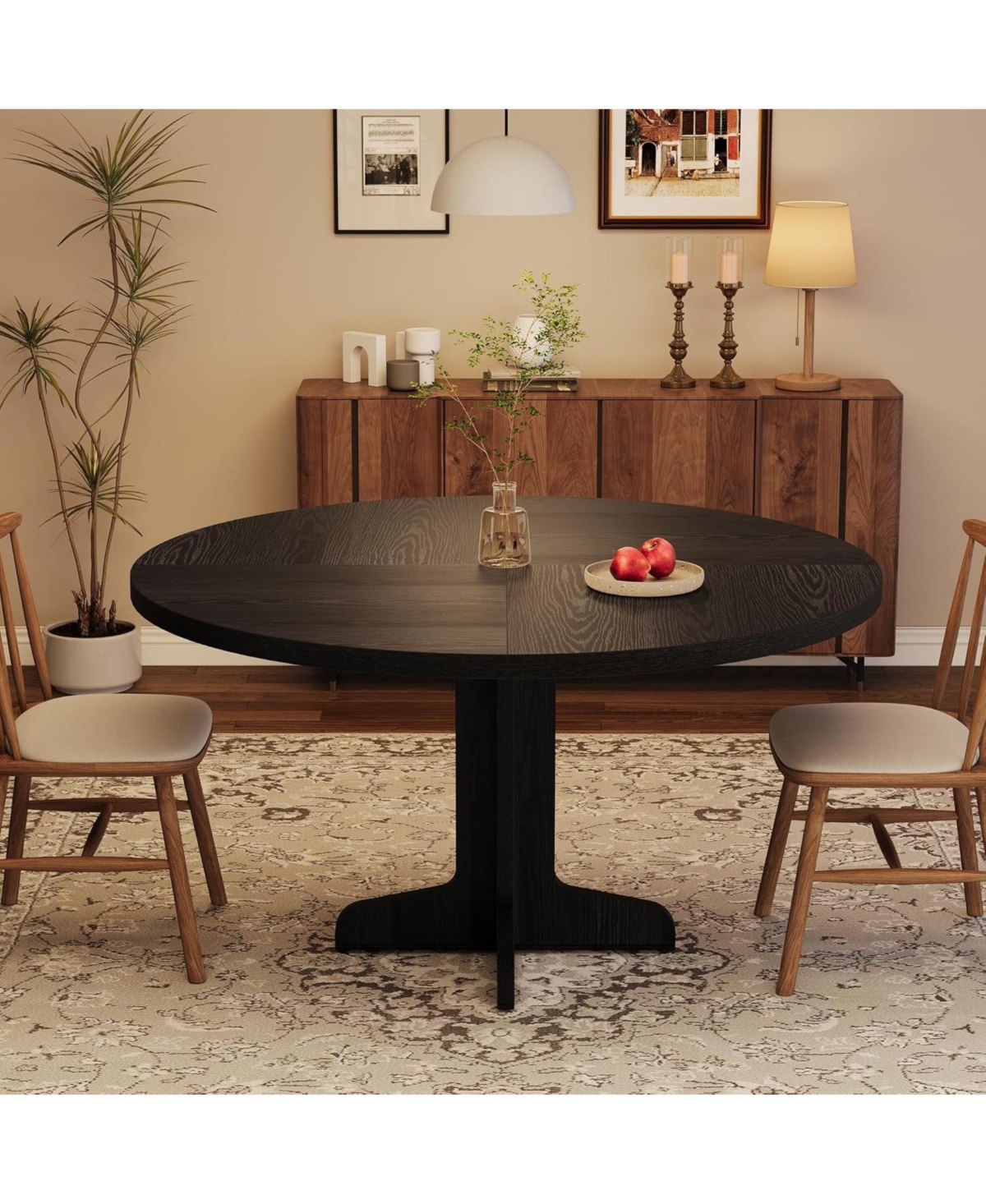 Gaomon Kitchen Table Round Dining Table for 4 47 in Rustic Kitchen Table