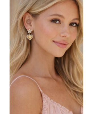 Bloom Heart Drop Earrings