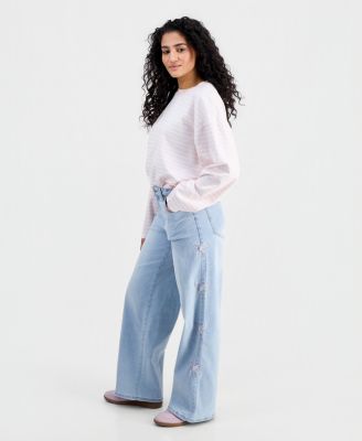 Women's Bow-Embroidery Ultra 90s Jeans