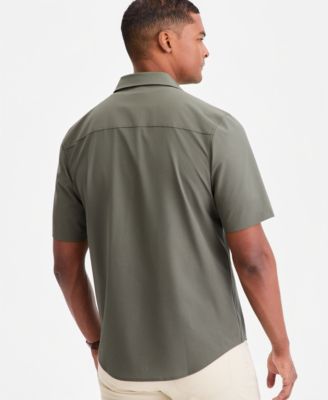 Men's Breathable Short-Sleeve Button-Down Shirt