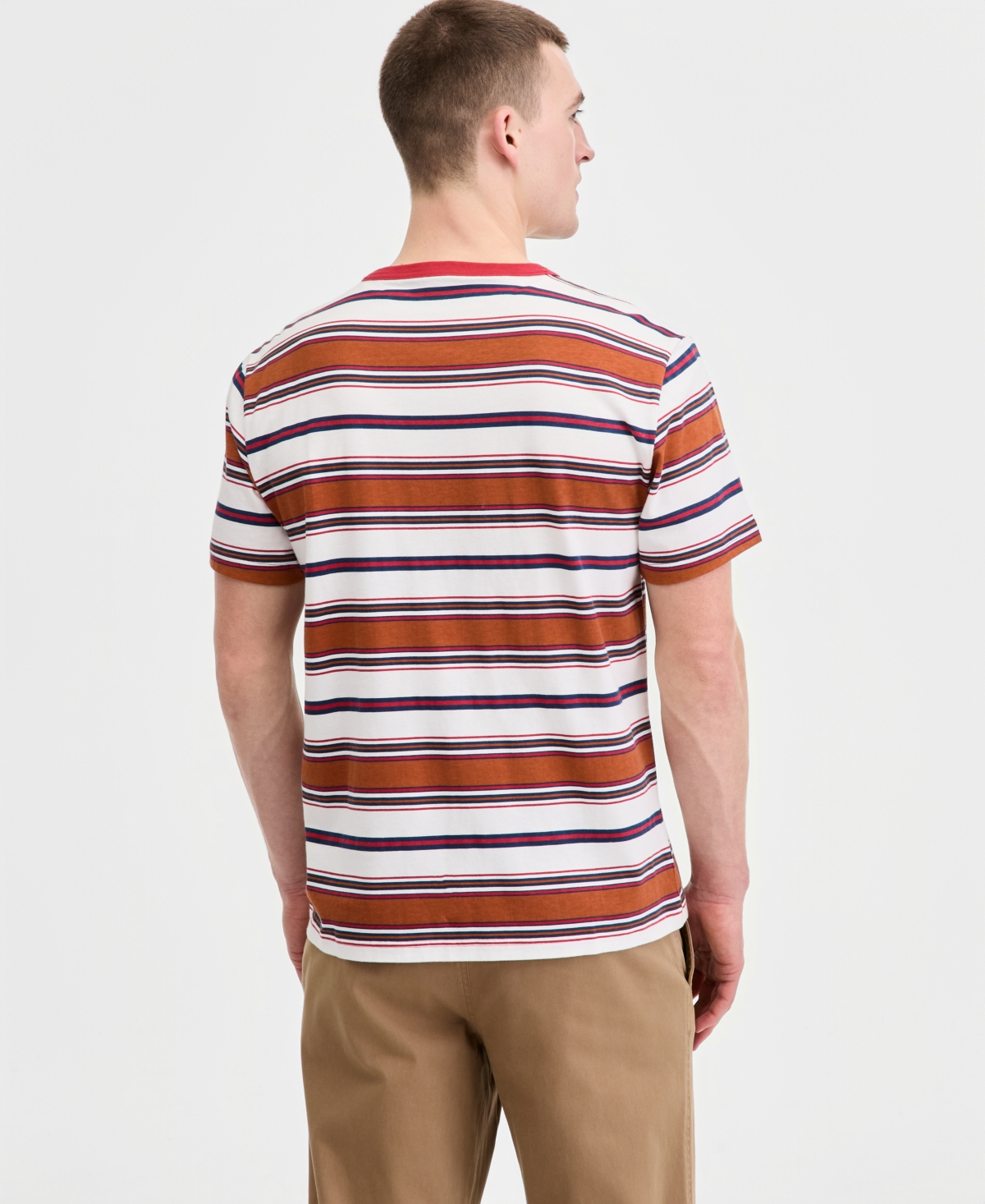 Sun + Stone Men's Cotton Chance Striped Crewneck T-Shirt, Macy's Exclusive