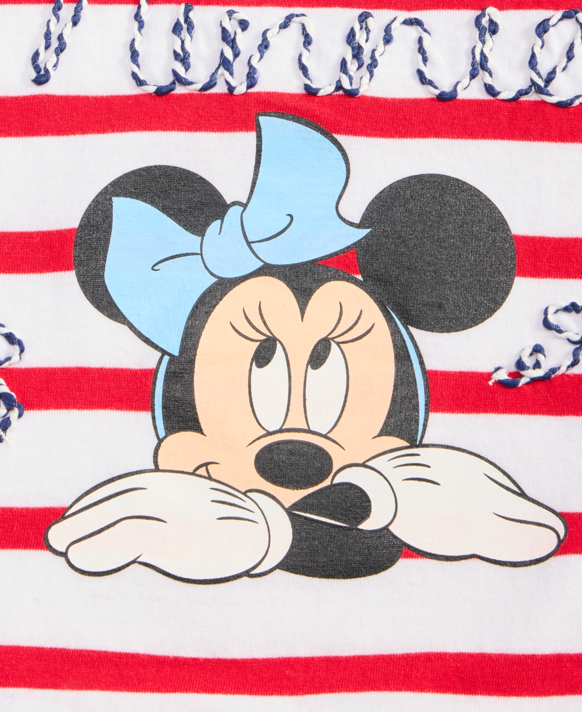 Disney Girls' 2T-6X Minnie Mouse T-Shirt and Flare Denim Pants, 2-Piece Set