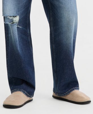 Men's Shark Faded Ripped Baggy Jeans