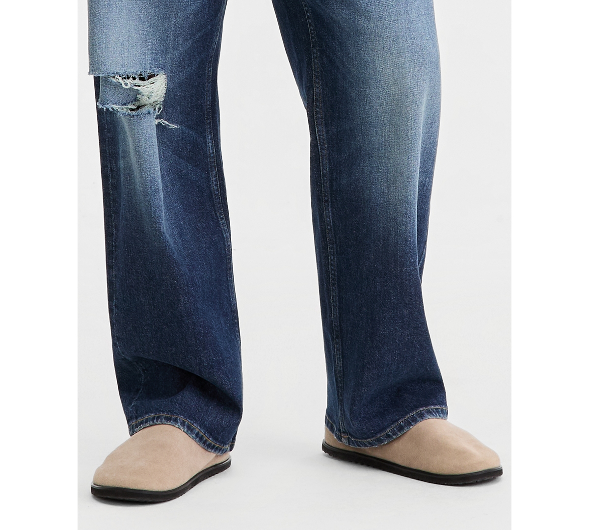 Sun + Stone Men's Shark Faded Ripped Baggy Jeans, Macy's Exclusive