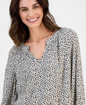 Women's Printed 3/4-Sleeve Blouse