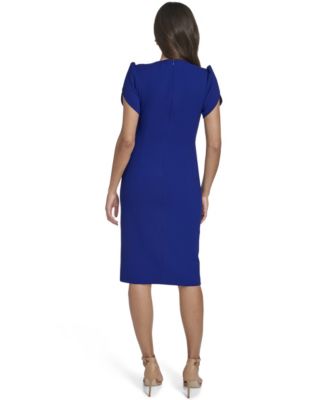 Women's Scuba Crepe Crew Neck Bodycon Dress