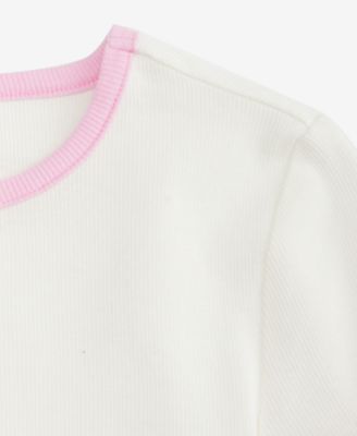 Girls' XS-XL Ribbed Baby Tee