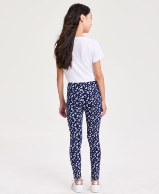 Girls' 5-20 Ditsy Floral-Print Leggings