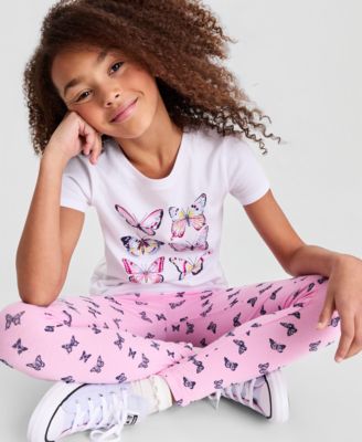 Girls' 5-20 Butterfly-Print Leggings