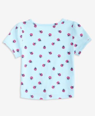 Girls' 12M-5T Ladybug-Print Tie T-Shirt