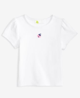 Girls' Toddler 2T-5T Ribbed Embroidered T-Shirt