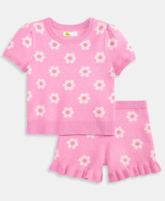 Toddler Girls' 12M-5T Flowers Sweater & Shorts, 2-Piece Set