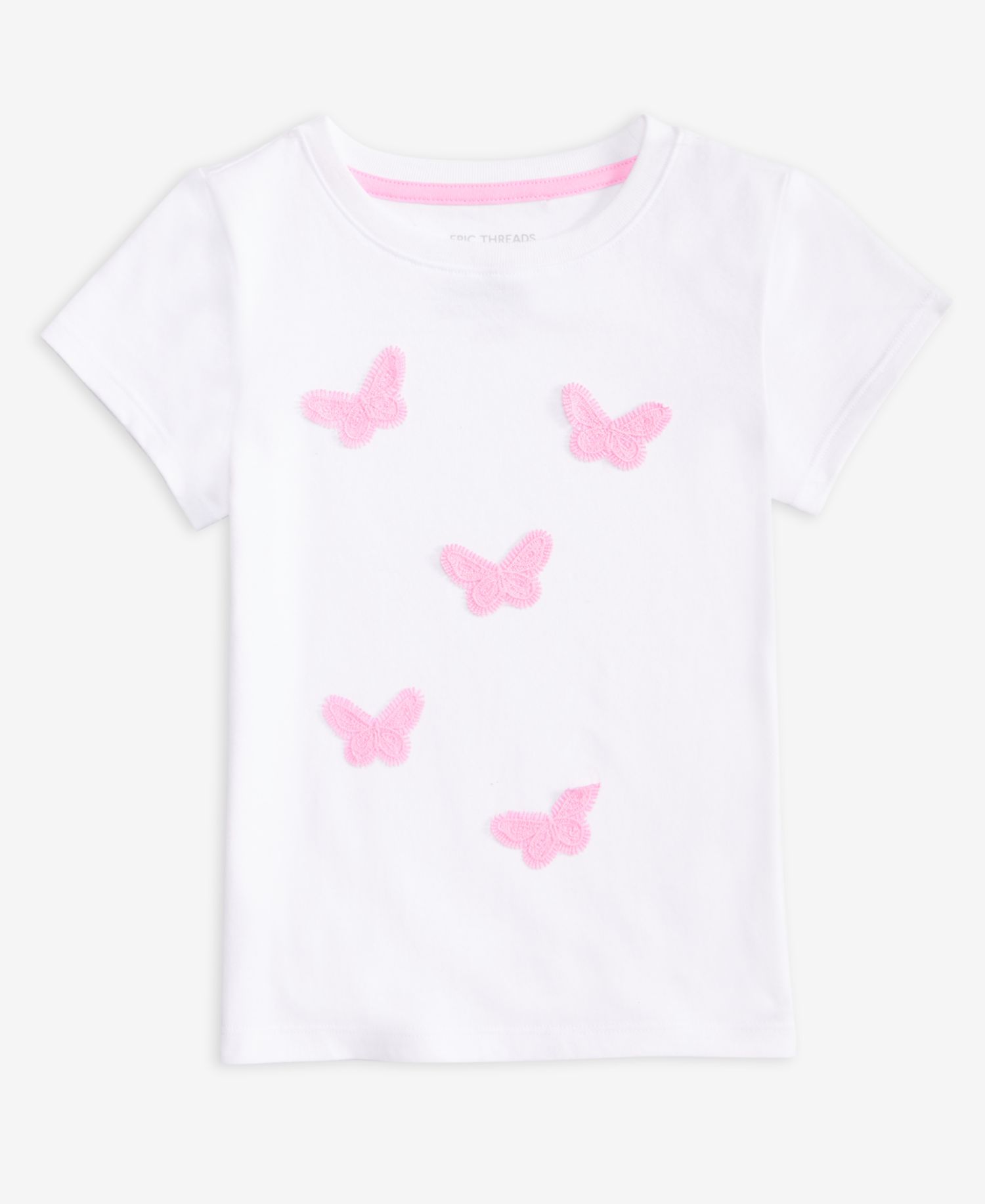 Girls' 12M-5T Crochet Butterflies Tee