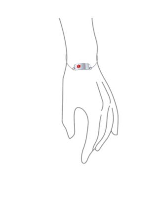 Name Tag Medical ID Bolo Bracelet Box Link Chain Stainless Steel Adjustable