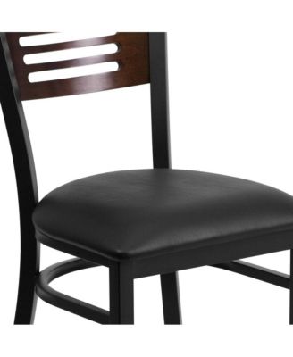 Decorative Slat Back Metal Restaurant Dining Chair