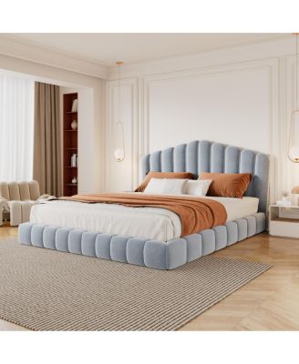 Bed Frame with Shell-Shaped Headboard