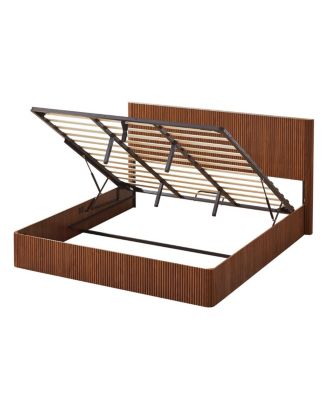 King Size Lift Up Storage Bed Frame, Walnut